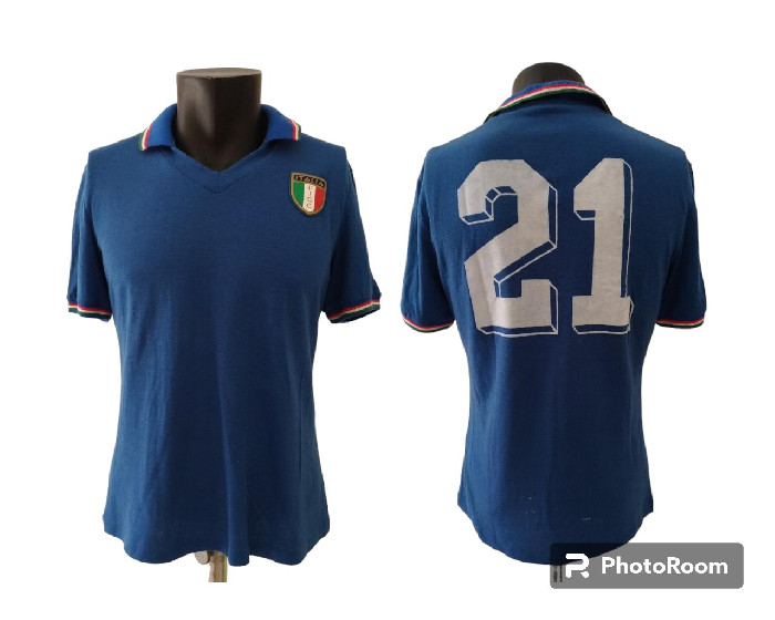 Maillot Italie 1982 Rouge - Taille M, Neuf Sans Emballage, Style Vintage Football